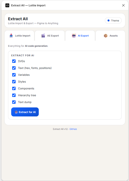 Full extract JSON output preview